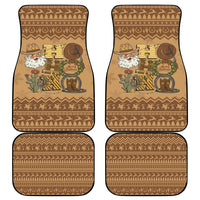 Western Cowboy Christmas Car Mats Cowboy Santa Ho Ho Ho Retro - Wonder Print Shop