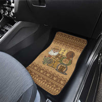 Western Cowboy Christmas Car Mats Cowboy Santa Ho Ho Ho Retro - Wonder Print Shop