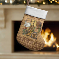 Western Cowboy Christmas Stocking Cowboy Santa Ho Ho Ho Retro - Wonder Print Shop