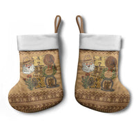 Western Cowboy Christmas Stocking Cowboy Santa Ho Ho Ho Retro - Wonder Print Shop