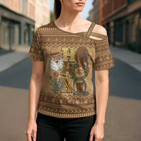 Western Cowboy Christmas Cross Shoulder Shirt Cowboy Santa Ho Ho Ho Retro - Wonder Print Shop