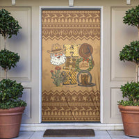 Western Cowboy Christmas Door Cover Cowboy Santa Ho Ho Ho Retro - Wonder Print Shop