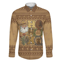 Western Cowboy Christmas Family Matching Mermaid Dress and Hawaiian Shirt Cowboy Santa Ho Ho Ho Retro - Wonder Print Shop