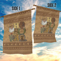 Western Cowboy Christmas Garden Flag Cowboy Santa Ho Ho Ho Retro - Wonder Print Shop