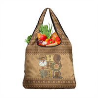 Western Cowboy Christmas Grocery Bag Cowboy Santa Ho Ho Ho Retro - Wonder Print Shop