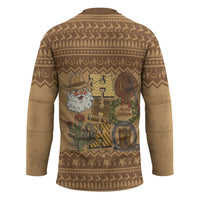 Western Cowboy Christmas Hockey Jersey Cowboy Santa Ho Ho Ho Retro - Wonder Print Shop