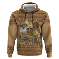 Western Cowboy Christmas Hoodie Cowboy Santa Ho Ho Ho Retro - Wonder Print Shop