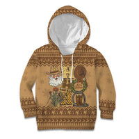 Western Cowboy Christmas Kid Hoodie Cowboy Santa Ho Ho Ho Retro - Wonder Print Shop