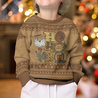 Western Cowboy Christmas Kid Ugly Christmas Sweater Cowboy Santa Ho Ho Ho Retro - Wonder Print Shop