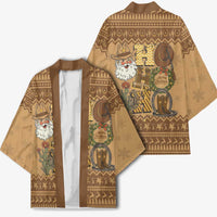 Western Cowboy Christmas Kimono Cowboy Santa Ho Ho Ho Retro - Wonder Print Shop