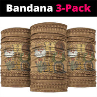 Western Cowboy Christmas Neck Gaiter Cowboy Santa Ho Ho Ho Retro - Wonder Print Shop