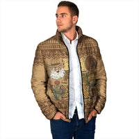 Western Cowboy Christmas Padded Jacket Cowboy Santa Ho Ho Ho Retro - Wonder Print Shop