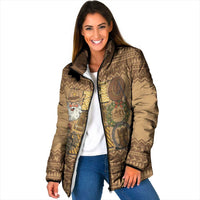 Western Cowboy Christmas Padded Jacket Cowboy Santa Ho Ho Ho Retro - Wonder Print Shop