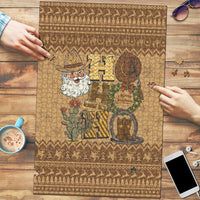 Western Cowboy Christmas Puzzle Cowboy Santa Ho Ho Ho Retro - Wonder Print Shop