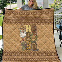 Western Cowboy Christmas Quilt Cowboy Santa Ho Ho Ho Retro - Wonder Print Shop