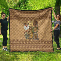 Western Cowboy Christmas Quilt Cowboy Santa Ho Ho Ho Retro - Wonder Print Shop