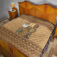 Western Cowboy Christmas Quilt Cowboy Santa Ho Ho Ho Retro - Wonder Print Shop