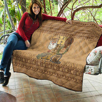 Western Cowboy Christmas Quilt Cowboy Santa Ho Ho Ho Retro - Wonder Print Shop