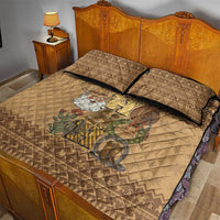 Western Cowboy Christmas Quilt Bed Set Cowboy Santa Ho Ho Ho Retro - Wonder Print Shop