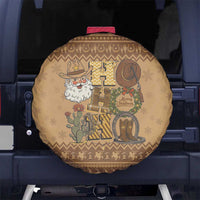 Western Cowboy Christmas Spare Tire Cover Cowboy Santa Ho Ho Ho Retro - Wonder Print Shop
