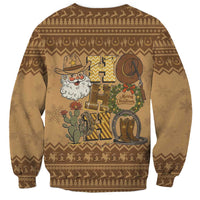 Western Cowboy Christmas Sweatshirt Cowboy Santa Ho Ho Ho Retro - Wonder Print Shop