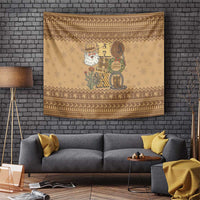 Western Cowboy Christmas Tapestry Cowboy Santa Ho Ho Ho Retro - Wonder Print Shop