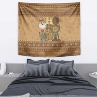 Western Cowboy Christmas Tapestry Cowboy Santa Ho Ho Ho Retro - Wonder Print Shop