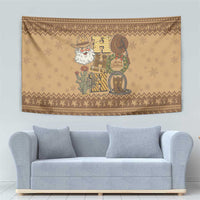 Western Cowboy Christmas Tapestry Cowboy Santa Ho Ho Ho Retro - Wonder Print Shop