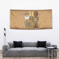 Western Cowboy Christmas Tapestry Cowboy Santa Ho Ho Ho Retro - Wonder Print Shop
