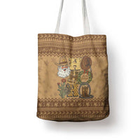Western Cowboy Christmas Tote Bag Cowboy Santa Ho Ho Ho Retro - Wonder Print Shop