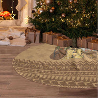 Western Cowboy Christmas Tree Skirt Cowboy Santa Ho Ho Ho Retro - Wonder Print Shop