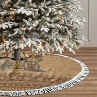 Western Cowboy Christmas Tree Skirt Cowboy Santa Ho Ho Ho Retro - Wonder Print Shop