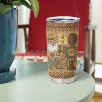 Western Cowboy Christmas Tumbler Cup Cowboy Santa Ho Ho Ho Retro - Wonder Print Shop