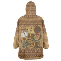 Western Cowboy Christmas Wearable Blanket Hoodie Cowboy Santa Ho Ho Ho Retro - Wonder Print Shop