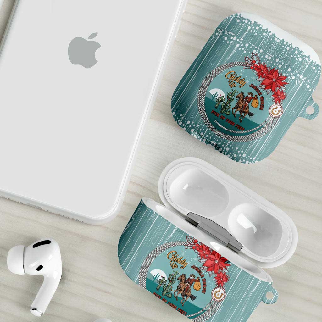 Cowboy Christmas AirPods Case Giddy Up Jingle Horse Green Version - Wonder Print Shop