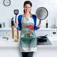 Cowboy Christmas Apron Giddy Up Jingle Horse Green Version - Wonder Print Shop