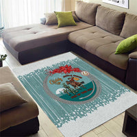 Cowboy Christmas Area Rug Giddy Up Jingle Horse Green Version - Wonder Print Shop