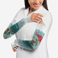 Cowboy Christmas Arm Sleeves Giddy Up Jingle Horse Green Version - Wonder Print Shop