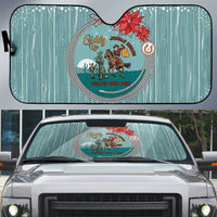 Cowboy Christmas Auto Sun Shade Giddy Up Jingle Horse Green Version - Wonder Print Shop