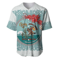Cowboy Christmas Baseball Jersey Giddy Up Jingle Horse Green Version - Wonder Print Shop