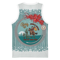 Cowboy Christmas Basketball Jersey Giddy Up Jingle Horse Green Version - Wonder Print Shop