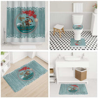 Cowboy Christmas Bathroom Set Giddy Up Jingle Horse Green Version - Wonder Print Shop