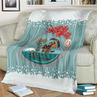 Cowboy Christmas Blanket Giddy Up Jingle Horse Green Version - Wonder Print Shop