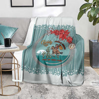 Cowboy Christmas Blanket Giddy Up Jingle Horse Green Version - Wonder Print Shop