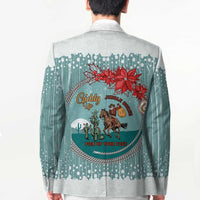 Cowboy Christmas Blazer Giddy Up Jingle Horse Green Version - Wonder Print Shop
