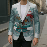 Cowboy Christmas Blazer Giddy Up Jingle Horse Green Version - Wonder Print Shop