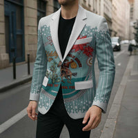 Cowboy Christmas Blazer Giddy Up Jingle Horse Green Version - Wonder Print Shop