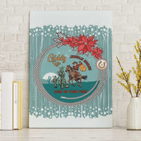 Cowboy Christmas Canvas Wall Art Giddy Up Jingle Horse Green Version - Wonder Print Shop