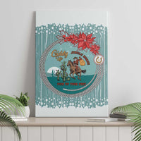Cowboy Christmas Canvas Wall Art Giddy Up Jingle Horse Green Version - Wonder Print Shop