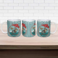 Cowboy Christmas Ceramic Mug Giddy Up Jingle Horse Green Version - Wonder Print Shop